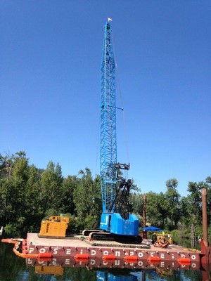 Strate Line Crane on the St. Joe River Strate Line Crane on the St. Joe River