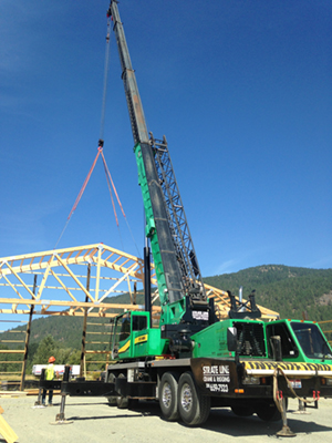 We used a 65-ton Link-Belt machine to complete the project.